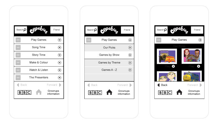 BBC CBeebies - taking content base mobile