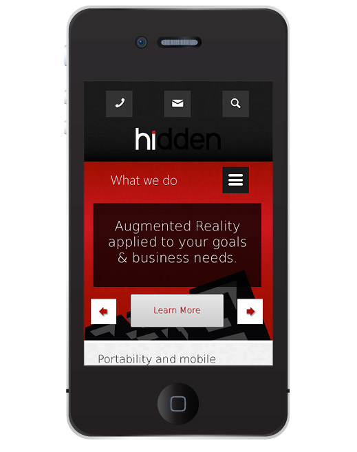 Hidden Creative Ltd Responsive Design concept - mobile