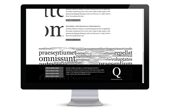 Notacreative text only website screenshot