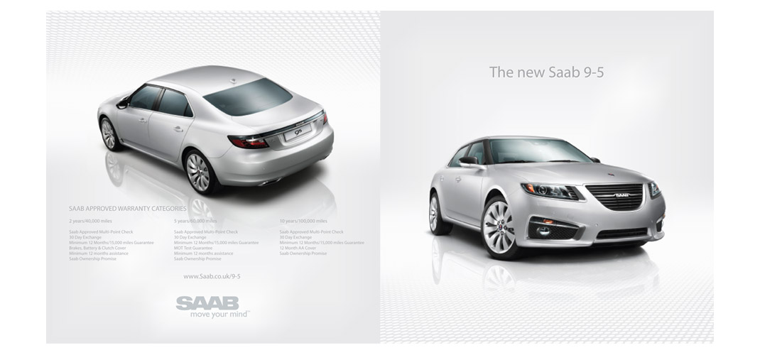 Saab 9-5 used cars print brochure