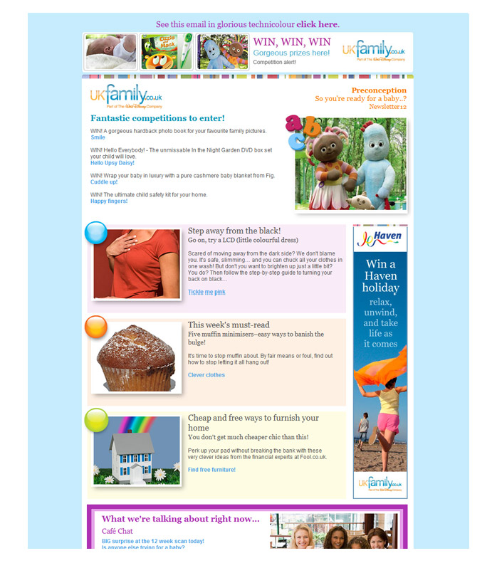 UKfamily weekly email for subscribers